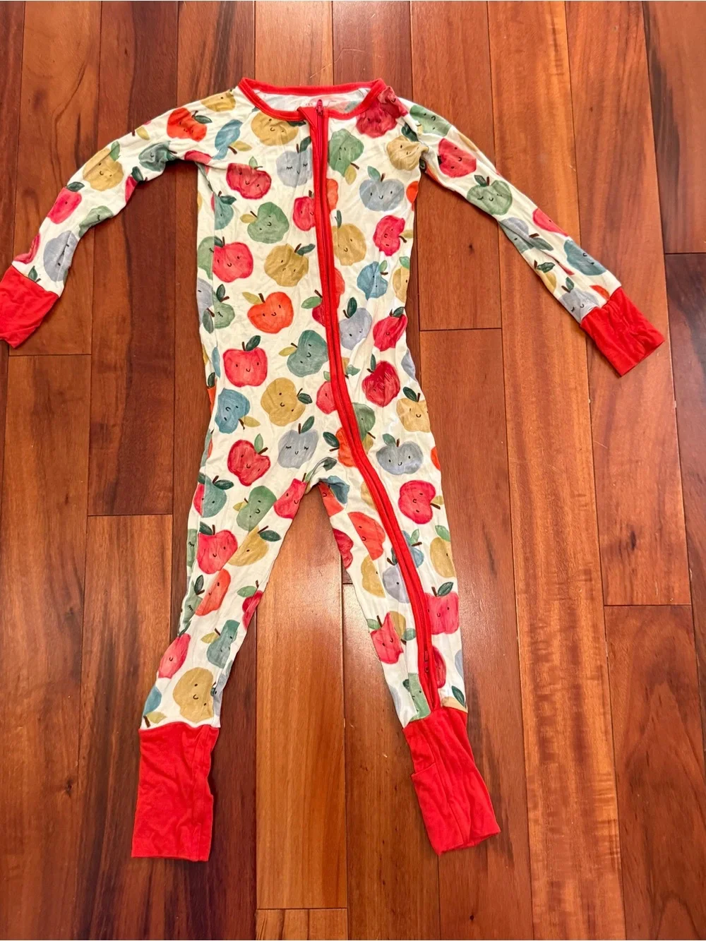 Little Sleepies 2T Apple Print Zippy Pajamas
